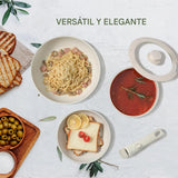 Juego De Ollas, Sartenes Antiadherentes, Cerámica No Tóxicos Crema