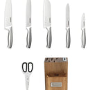 Cuisinart Juego De Cuchillos 7 Pzs En Bloque De Madera Color Plateado