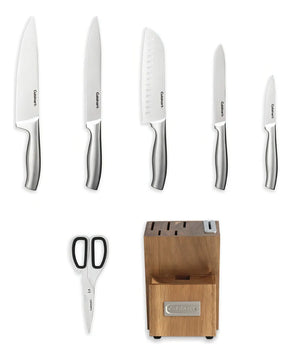 Cuisinart Juego De Cuchillos 7 Pzs En Bloque De Madera Color Plateado