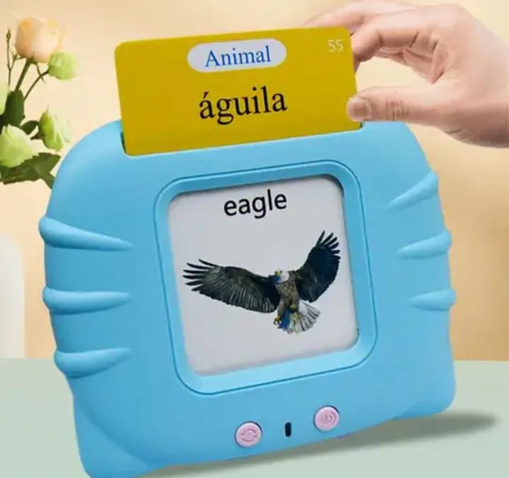 Lector Tarjetas Interactivas Inglés, Español 255 Tarjetas Azul,rosa