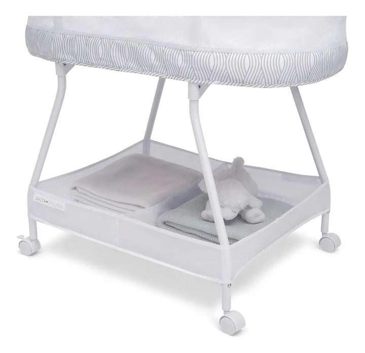 Cesta Delta Para Niños Curve, Blanco/gris, Con Barra Para Ju