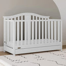 Cuna Convertible 4 En 1 Color Blanco Con Gaveta