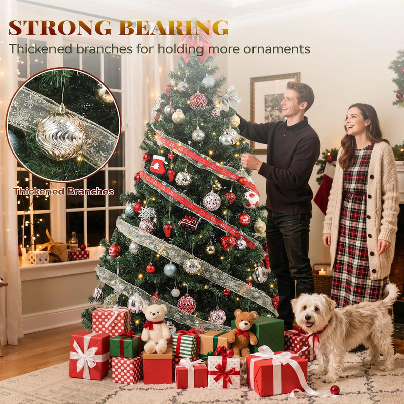 Yitahome Arbol De Navidad Artificial Con Bisagras Verde Prei