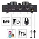 Interfaz de audio Live Sound Card V8 negra