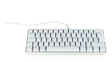 Teclado VSG QWERTY Kailh Brown español latinoamérica color blanco con luz RGB