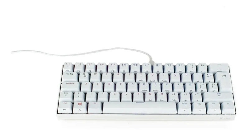 Teclado VSG QWERTY Kailh Brown español latinoamérica color blanco con luz RGB