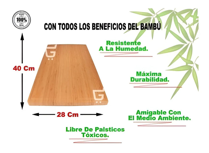 Tabla De Madera Para Picar Alimentos Libre De Bpa Bambú