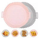 Canastilla Silicona Olla Freidora Air Fryer Reutilizable Blanco