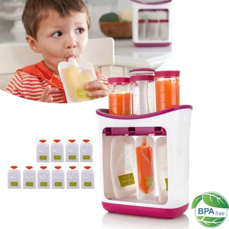 Dispensador Compota Bolsa Estación Papilla Bebe Extractor
