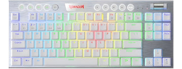 Teclado Mecanico Gamer Tkl Redragon Horus Blanco Switch Red