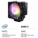 Enfriador De Aire De Cpu Vetroo V5 Con 5 Tubos De Calor Vent