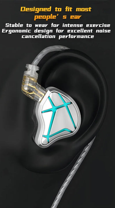 Audífonos Kz Esx Con Mic Dinámicos Hifi Good Bass Monitor