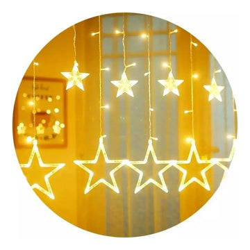 Extensión Luces Led Estrella Decoración Navideña Cálida Arbo Cálida
