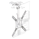 Soporte De Techo Retractil 23 A 55 Color Negro