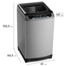Lavadora Electrolux carga superior 18Kg essential care gris EWIX18F3CSG