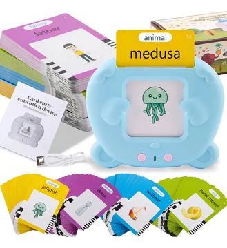 Lictin 255 tarjetas parlantes juguetes de aprendizaje para niños pequeños de 3-6 años educativos preescolares con 510 palabras visuales de terapia del habla sensoriales GCD0101