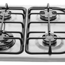 Estufa De Empotrar Inox 60 Cm Triple Llama Gas Natural Haceb Color Plateado