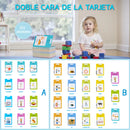 Lictin 255 tarjetas parlantes juguetes de aprendizaje para niños pequeños de 3-6 años educativos preescolares con 510 palabras visuales de terapia del habla sensoriales GCD0101