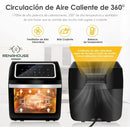 Freidora Aire Renahouse Horno Mesa Air Fryer 12 Litros Casa Negro