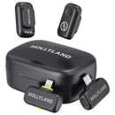 Hollyland Lark A1 Combo Mini Micrófono Inalámbrico Para iPhone Y Android 2 Tx Usb-c Rx Ios Rx Estuche De Carga Micrófono Magnético Para Youtube Tiktok Podcasts Y Vlogs negro