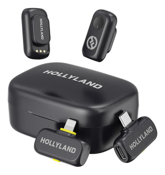 Hollyland Lark A1 Combo Mini Micrófono Inalámbrico Para iPhone Y Android 2 Tx Usb-c Rx Ios Rx Estuche De Carga Micrófono Magnético Para Youtube Tiktok Podcasts Y Vlogs negro