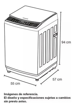 Lavadora Automática 15 Kg Challenger Cw 5711 Dg Dark Gray
