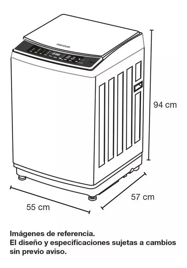 Lavadora Automática 15 Kg Challenger Cw 5711 Dg Dark Gray