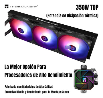 Refrigeracion Liquida Ta 360 Mm Argb Lga 1700 Am5 Am4 Negro