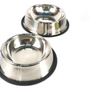 Comedero Perros Acero Inoxidable 15 Cm Antideslizante Color Metalico