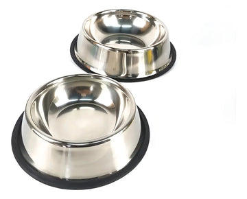 Comedero Perros Acero Inoxidable 15 Cm Antideslizante Color Metalico