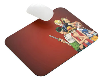 One Piece Anime Mouse Pad Personalizado + Obsequio Blanco