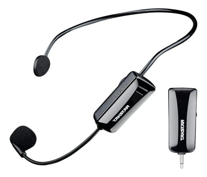 Micrófono Diadema Uhf Takstar Hm200w Largo Alcance Negro
