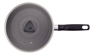 Sartén Imusa Cambiatón 24cm Antiadherente Tapa De Vidrio Color Gris oscuro