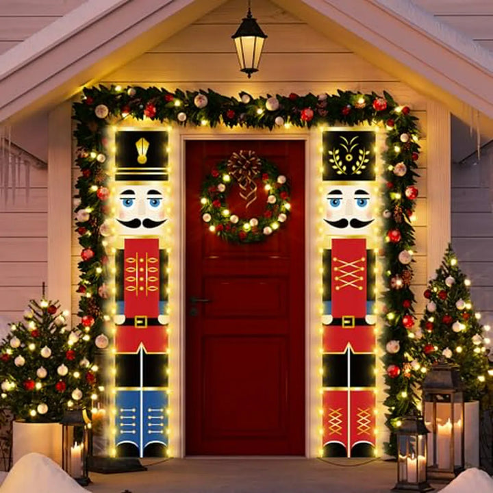 Decoración Navideña: Nutcrackers Luz Led, Banners Y Outdoor