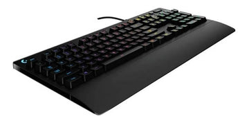 Teclado Logitech G Serie G QWERTY Romer-G inglés internacional color negro con luz RGB