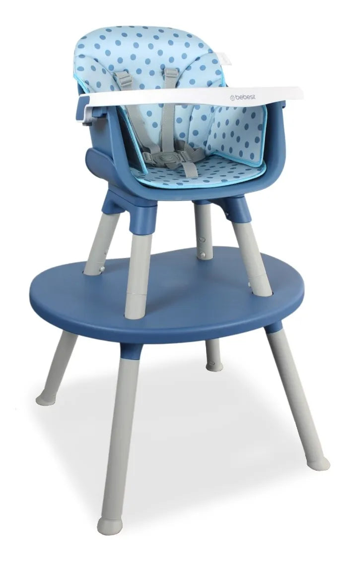 Silla Comedor Bebe 3en1 Baby Azul Bebesit comedor escritorio con alcolchado