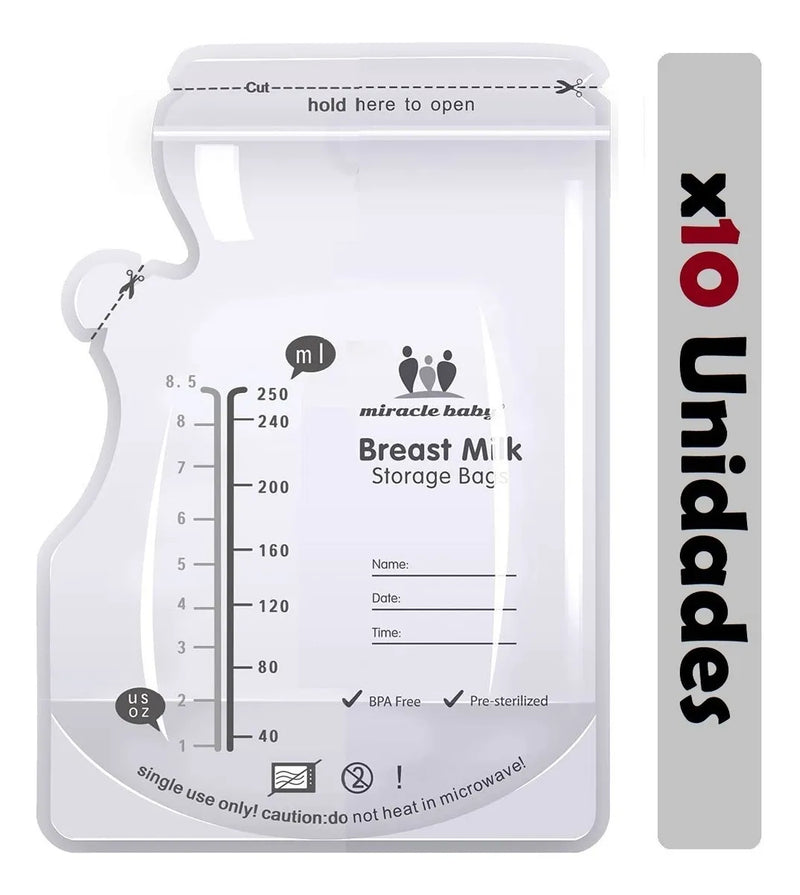 Bolsas Almacenaminto Leche Materna X 10 Unidades Libre Bpa