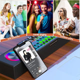 Altavoz Inalámbrico Karaoke Con Tarjeta De Sonido Microfono Negro