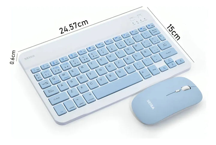 Kit Teclado Mouse Ultra Slim Inalambrico 2.4ghz Win Mac Bt Teclado Blanco