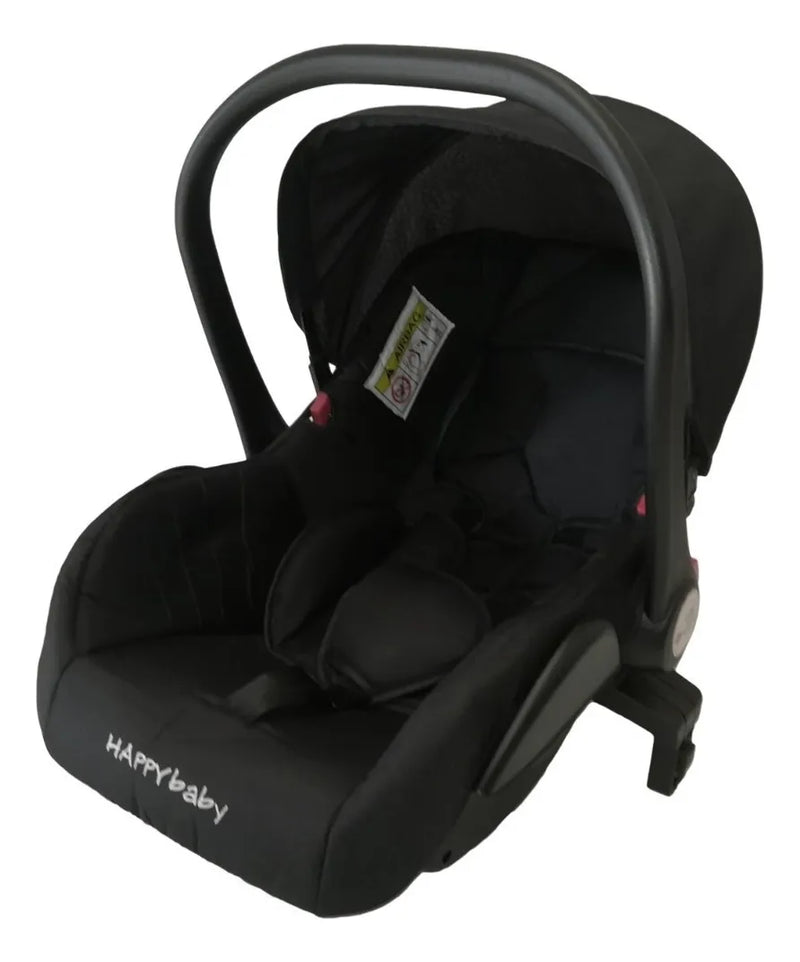 Coche de paseo Happy Baby Alizze travel system negro con chasis color dorado