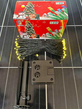 Luces Navidad Solar Exteriores 22 Metros Guirnalda 200 Leds Luces Cálida