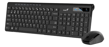Combo Genius Teclado + Mouse Slimstar 8230 Wireless/bt Mouse Negro Teclado Negro