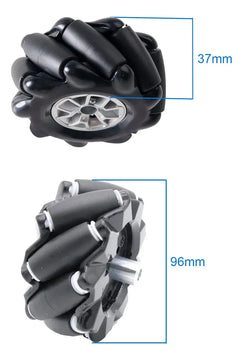 Chasis Robot Car 4wd Omni-direccional Rueda Mecanum 9.6cm Mo Color