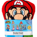 Toalla Con Capucha Super Mario Niños Baño Playa Piscina Azul