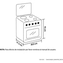 Estufa Orégano Haceb 60 Cms Negra-inox Gas Natural Color Negro/Inox