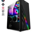 Chasis Gamer + 3 Fans Rgb Onyx Jx116 Atx / M-atx / Itx Negro