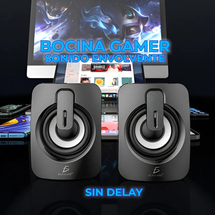 Bocina Para Computadora O Laptop Con Luz Led Rgb