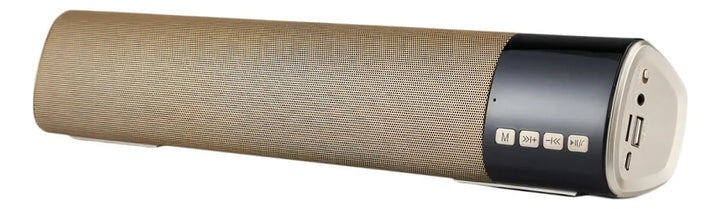 Parlante Speaker B28S portátil con bluetooth dorado