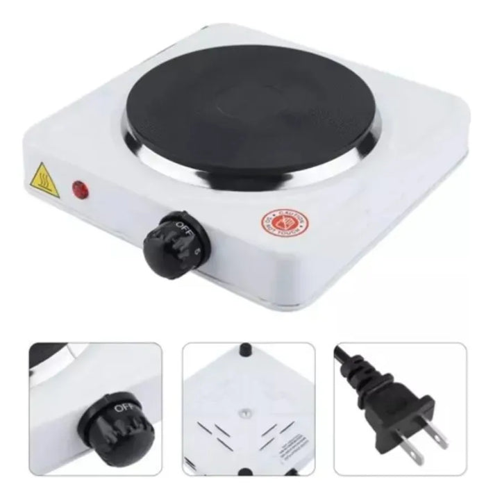 Estufa Portatil Electrica 1 Puesto Premium Blanco