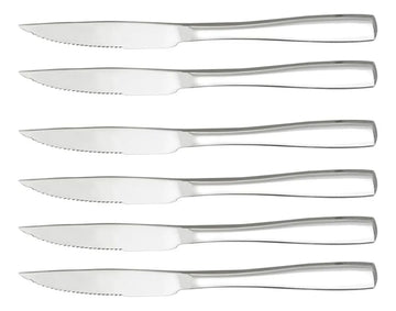 Set De 6 Cuchillos Acero Inoxidable Mesa Acero 410 Plateado